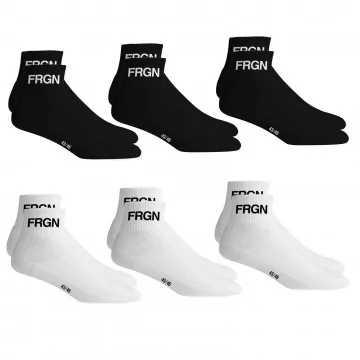 Set van 6 paar Quarter Cotton Socks (Sportsokken) Freegun chez FrenchMarket