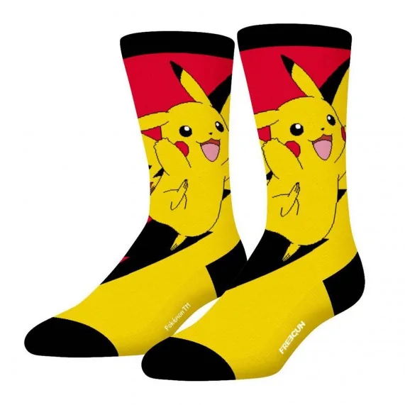 Lot de 4 Paires de Chaussettes Homme "Pokemon" (Chaussettes fantaisies) Freegun chez FrenchMarket