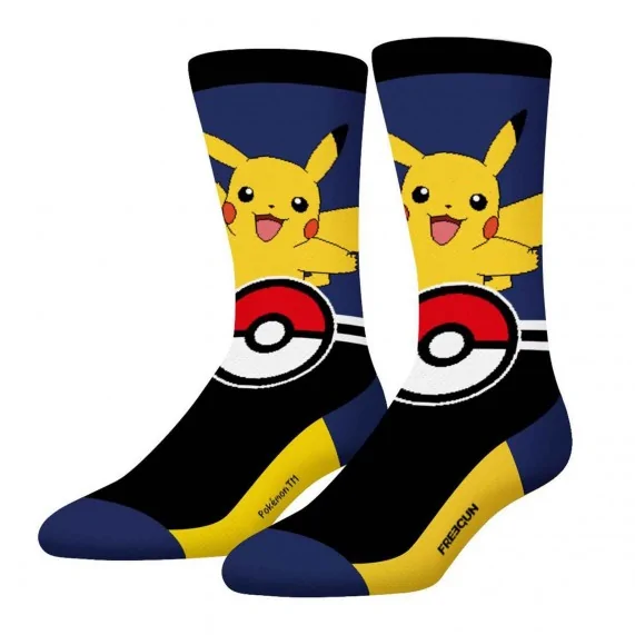 Lot de 4 Paires de Chaussettes Homme "Pokemon" (Chaussettes fantaisies) Freegun chez FrenchMarket