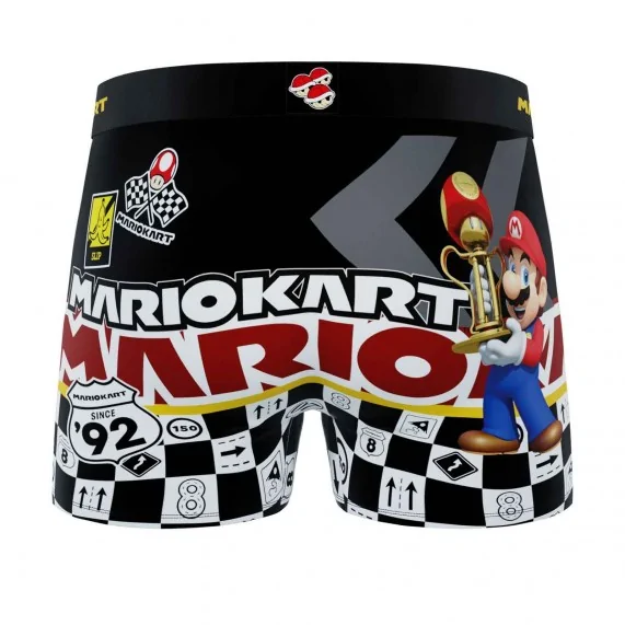 Super Mario Kart" Microvezel Boxer voor Mannen (Herenboxershorts) Freegun chez FrenchMarket