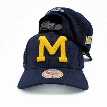 Casquette NCAA Michigan Wolverines "Kicking Wool Pro" (Caps) Mitchell & Ness on FrenchMarket