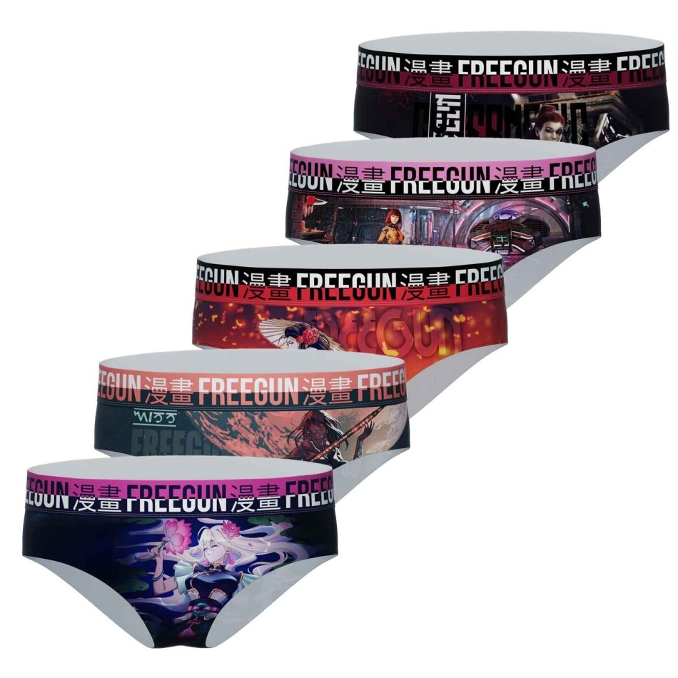 Lot de 5 Boxers Femme en Microfibre (Boxer Femme) Freegun chez FrenchMarket