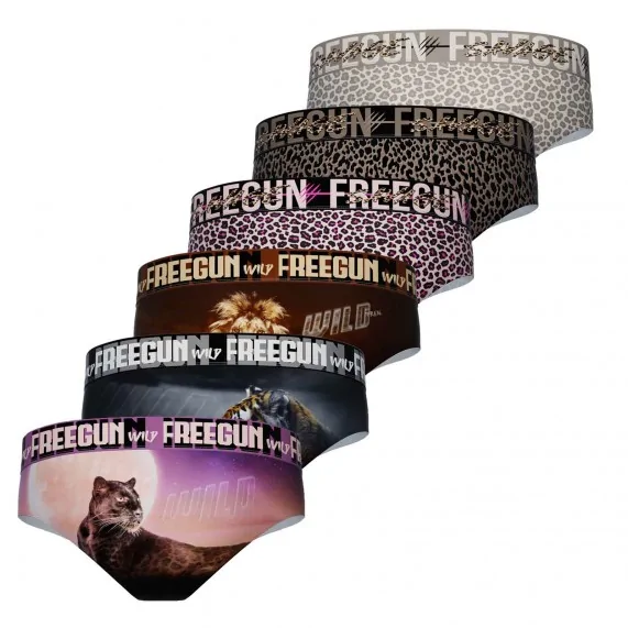 6er-Pack Damen-Boxershorts aus Mikrofaser (Boxers - Höschen) Freegun auf FrenchMarket