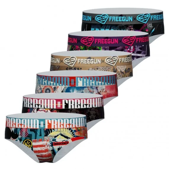 Set di 6 boxer-mutandine da donna in microfibra (Boxer - Slip) Freegun chez FrenchMarket