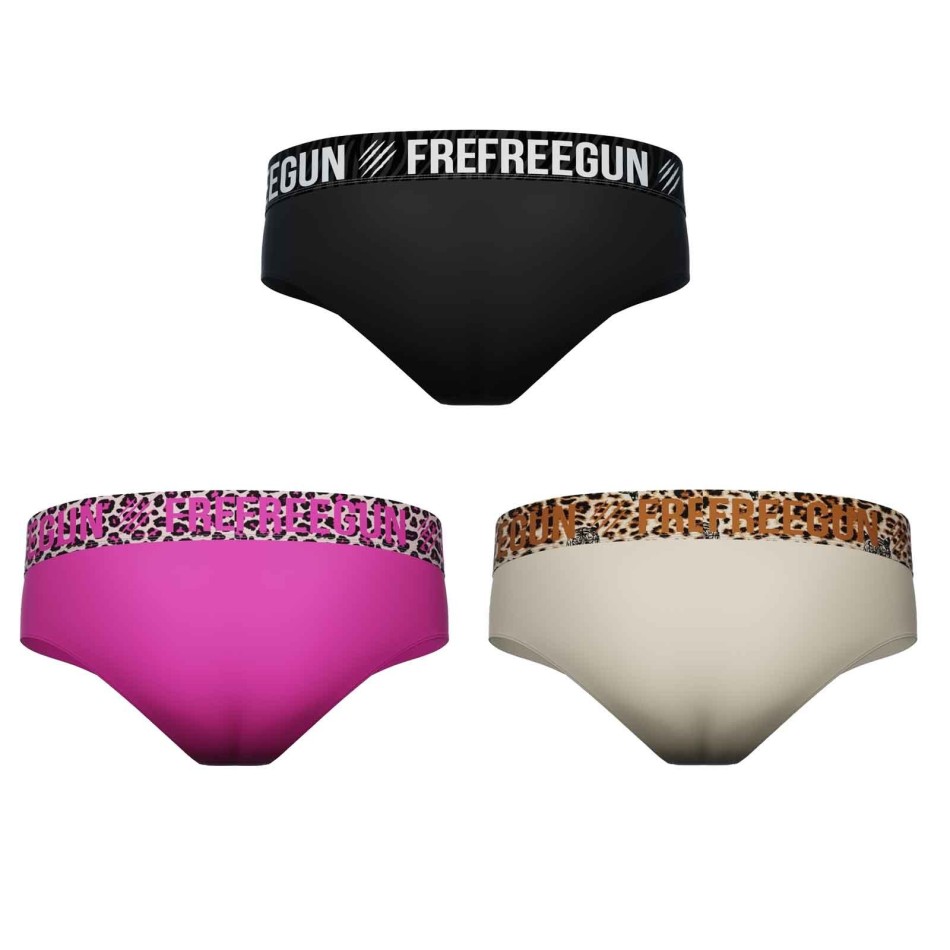 Freegun Set med 3 boxerbyxor i bomull för kvinnor | Komfort och lätthet