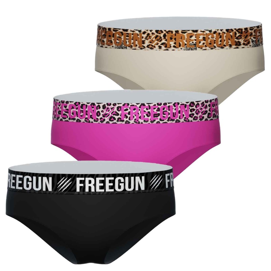 Juego de 3 bóxers de algodón para mujer (Boxers) Freegun chez FrenchMarket