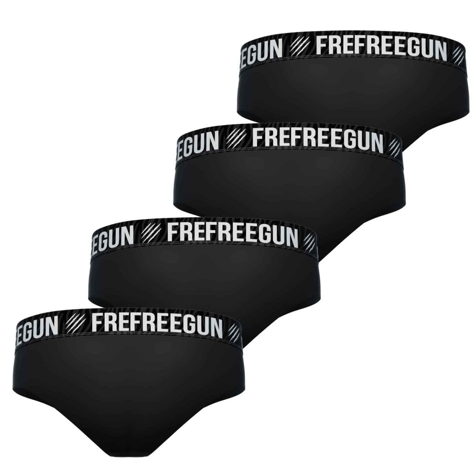 FREEGUN Set om 4 damboxershorts i svart bomull