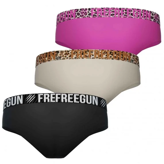 Lote de 3 calzoncillos bóxer de algodón para niña "Miss Flowers (Boxers/Shorty) Freegun chez FrenchMarket