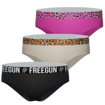Lote de 3 calzoncillos bóxer de algodón para niña "Miss Flowers (Boxers/Shorty) Freegun chez FrenchMarket