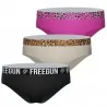 Lote de 3 calzoncillos bóxer de algodón para niña "Miss Flowers (Boxers/Shorty) Freegun chez FrenchMarket