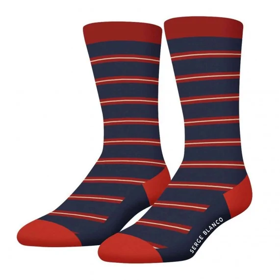 Lot de 3 paires de Chaussettes Homme en Coton "Rugby Square" (Fancy socks) Serge Blanco on FrenchMarket