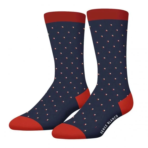 Lot de 3 paires de Chaussettes Homme en Coton "Rugby Square" (Fancy socks) Serge Blanco on FrenchMarket
