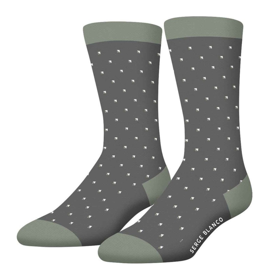 Lot de 3 paires de Chaussettes Homme en Coton "Rugby Square" (Chaussettes fantaisies) Serge Blanco chez FrenchMarket