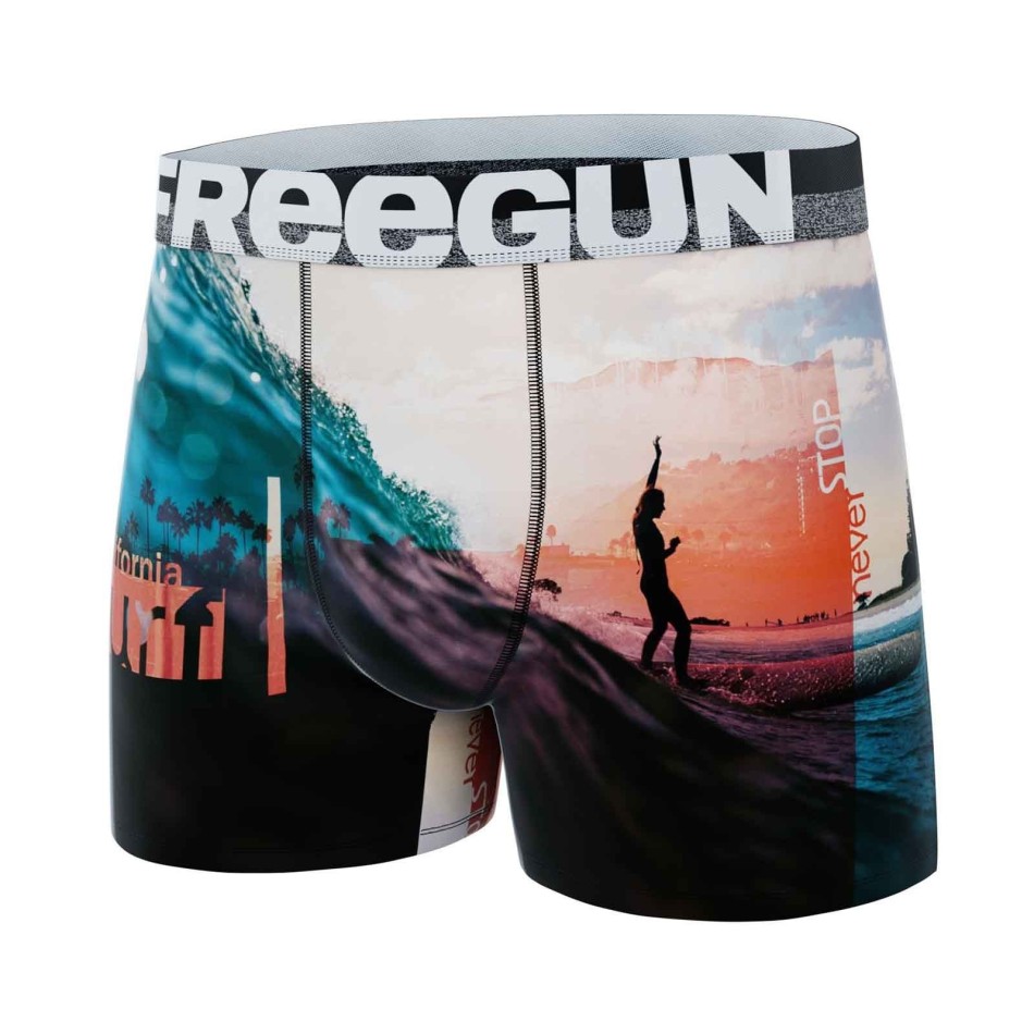 FREEGUN Boxer Homme Premium Sommar "Surf & Ocean" | Hav och strand