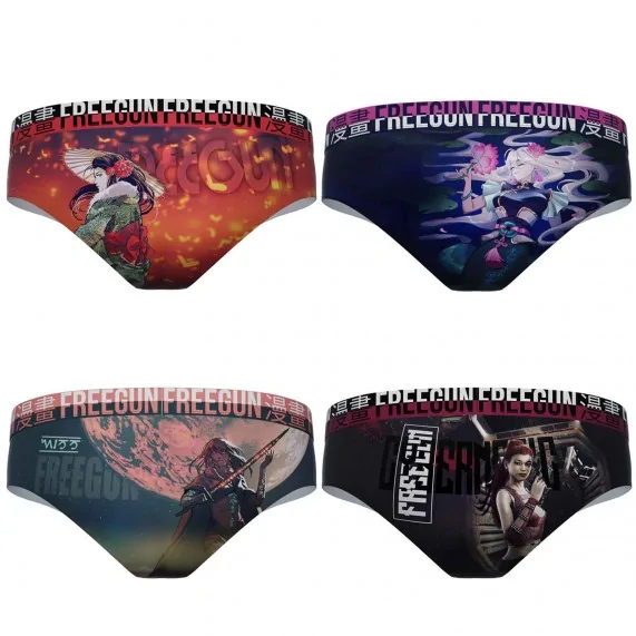 Juego de 4 bóxers de niña Fancy (Boxers/Shorty) Freegun chez FrenchMarket