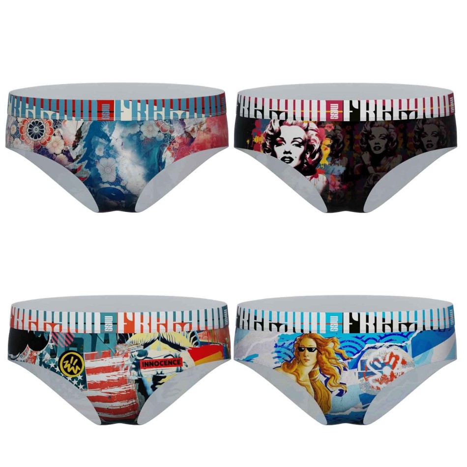 FREEGUN Uppsättning med 4 boxershorts för tjejer | Fancy trosor | French Market