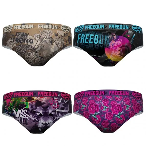 Juego de 4 bóxers de niña Fancy (Boxers/Shorty) Freegun chez FrenchMarket