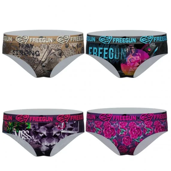 Juego de 4 bóxers de niña Fancy (Boxers/Shorty) Freegun chez FrenchMarket
