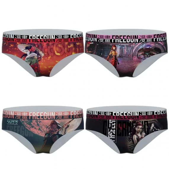 Set di 4 boxer per ragazze, fantasia (Boxer/Shorty) Freegun chez FrenchMarket