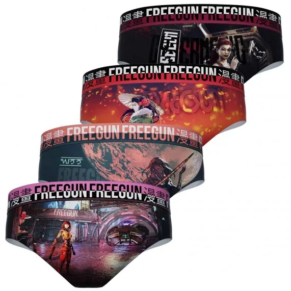 4er-Pack Boxershorts für Frauen aus Mikrofaser (Boxers - Höschen) Freegun auf FrenchMarket