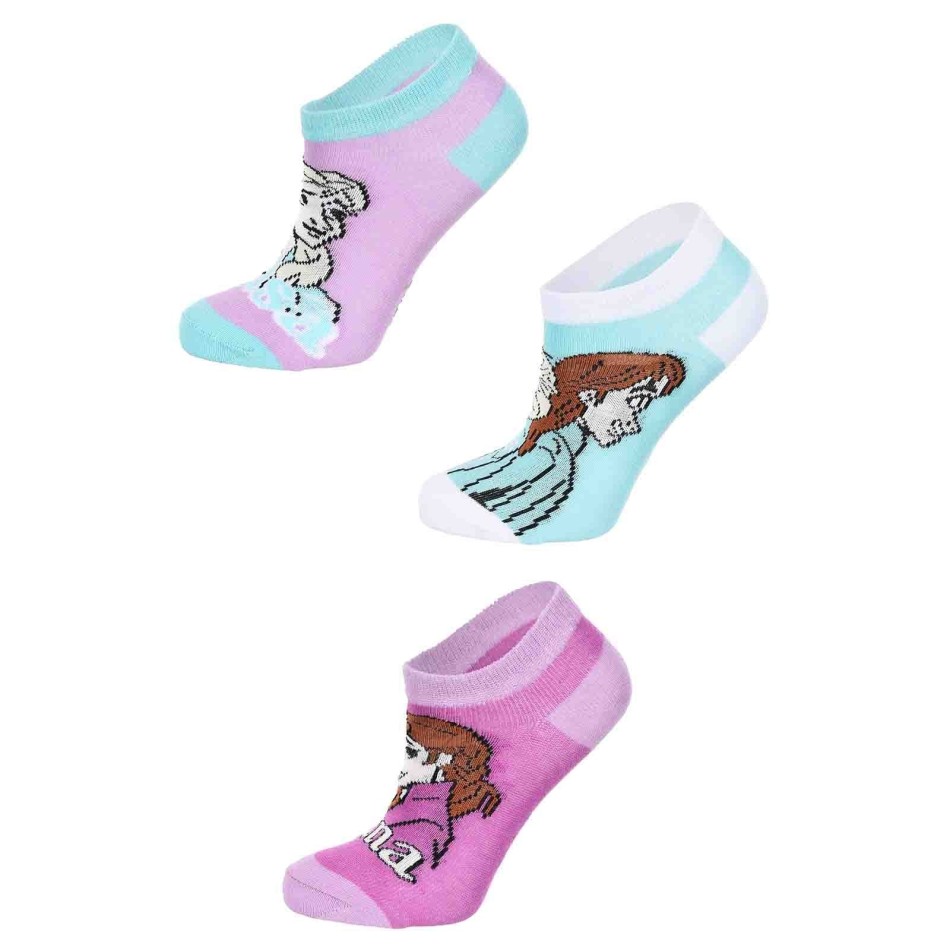 Set om 3 par Snödrottningflickstrumpor - Bomull - Officiell Disney-licens