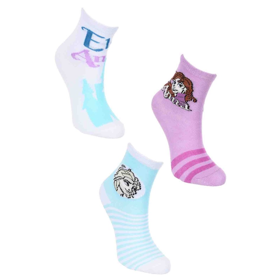 Lot de 3 Paires de Chaussettes Fille "Reines Des Neiges" (Chaussettes) French Market chez FrenchMarket