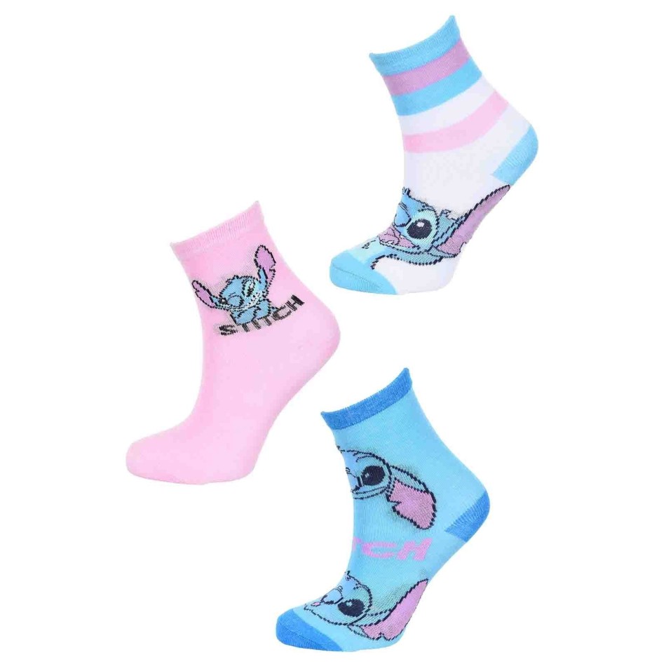 Förpackning med 6 par Lilo & Stitch flickstrumpor - Bomull - Officiell Disney-licens