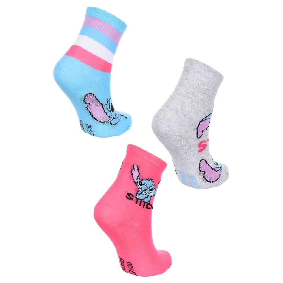 Pack of 6 Pairs of Lilo & Stitch Girl Socks - Cotton - Official Disney License