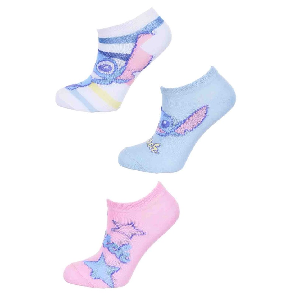 Lot de 3 Paires de Socquettes Fille "Lilo & Stitch" (Chaussettes) French Market chez FrenchMarket