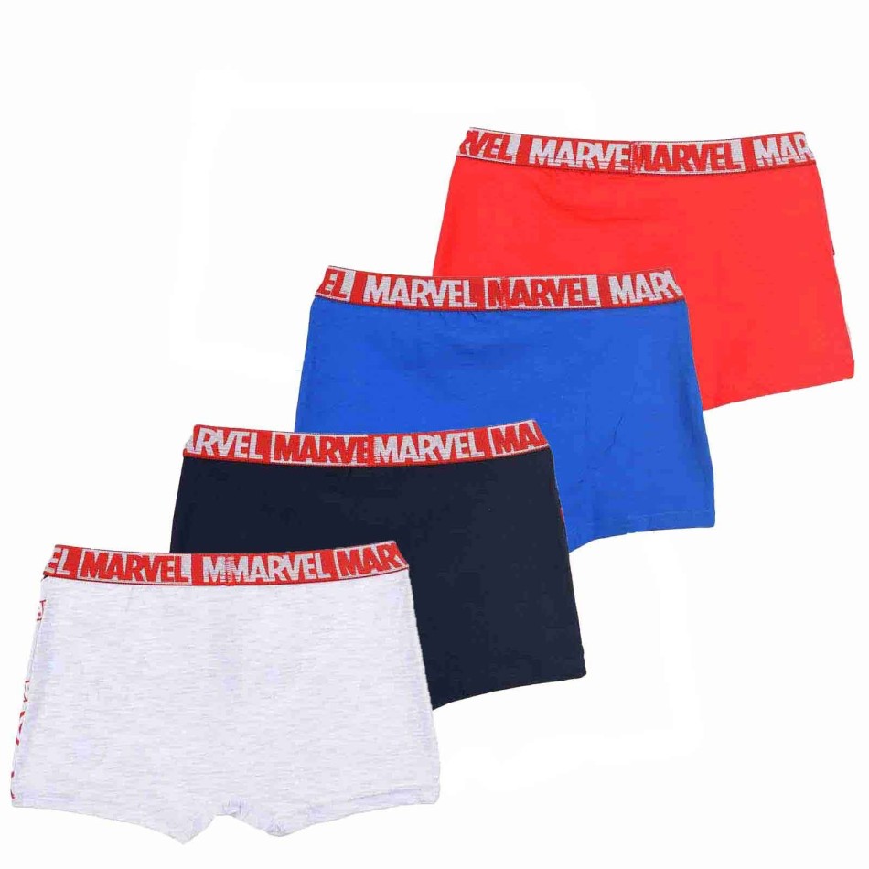 Set med 4 Marvel Avenger bomullsboxershorts för pojkar