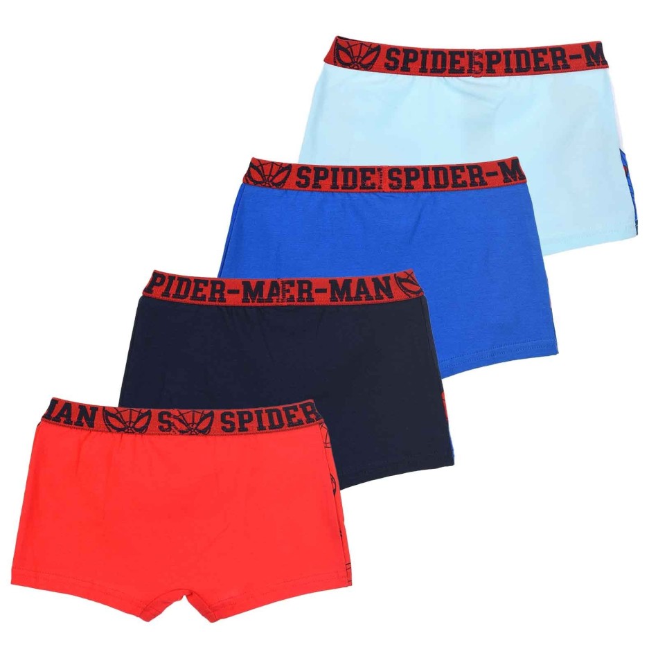 Set med 4 boxershorts av bomull Spider-Man Marvel för pojkar