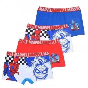 Set of 4 Cotton Boxers Boy Spider-Man (Boxers) French Market on FrenchMarket