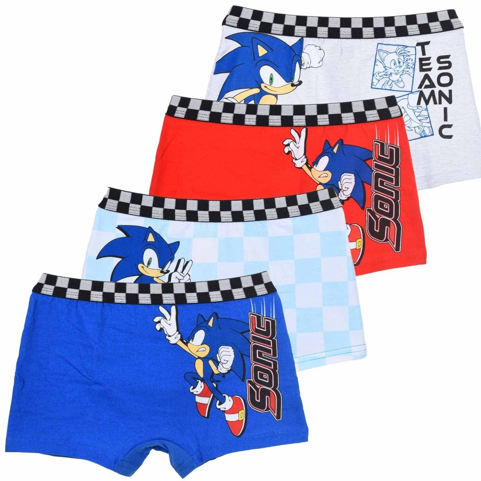 Lot de 4 Boxers Coton Garçon "SONIC The Hedgehog"" (Lot boxers Garçon) French Market chez FrenchMarket