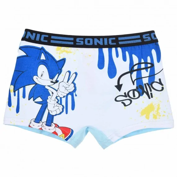 Set di 4 boxer SONIC The Hedgehog in cotone per ragazzi (Confezione di boxer da ragazzo) French Market chez FrenchMarket