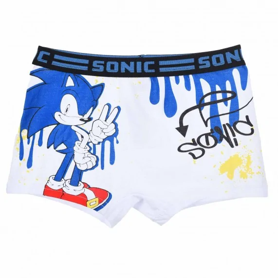 Set di 4 boxer SONIC The Hedgehog in cotone per ragazzi (Confezione di boxer da ragazzo) French Market chez FrenchMarket
