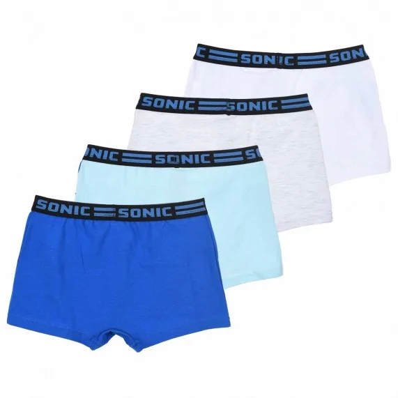 Set di 4 boxer SONIC The Hedgehog in cotone per ragazzi (Confezione di boxer da ragazzo) French Market chez FrenchMarket