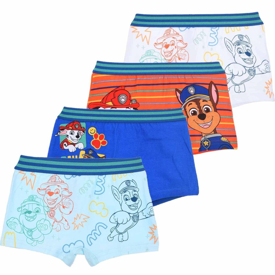 4er-Pack Boxershorts aus Baumwolle für Jungen Paw Patrol (Boxer) French Market auf FrenchMarket