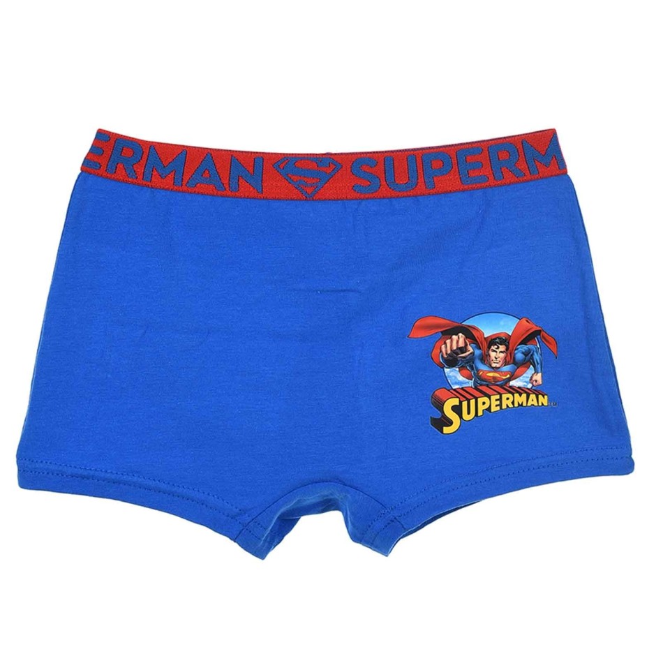 Set med 4 Superman-boxershorts i bomull för pojkar - DC Comics officiella licens | Komfort och hjältar