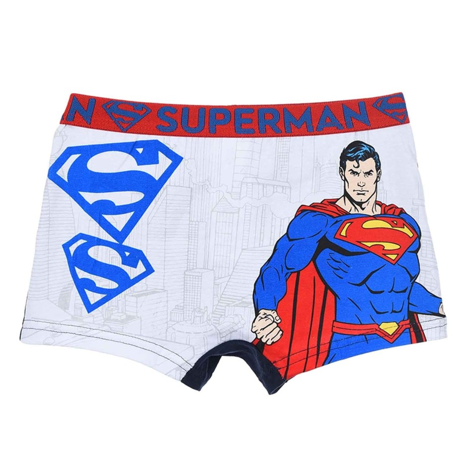 Set med 4 Superman-boxershorts i bomull för pojkar - DC Comics officiella licens | Komfort och hjältar