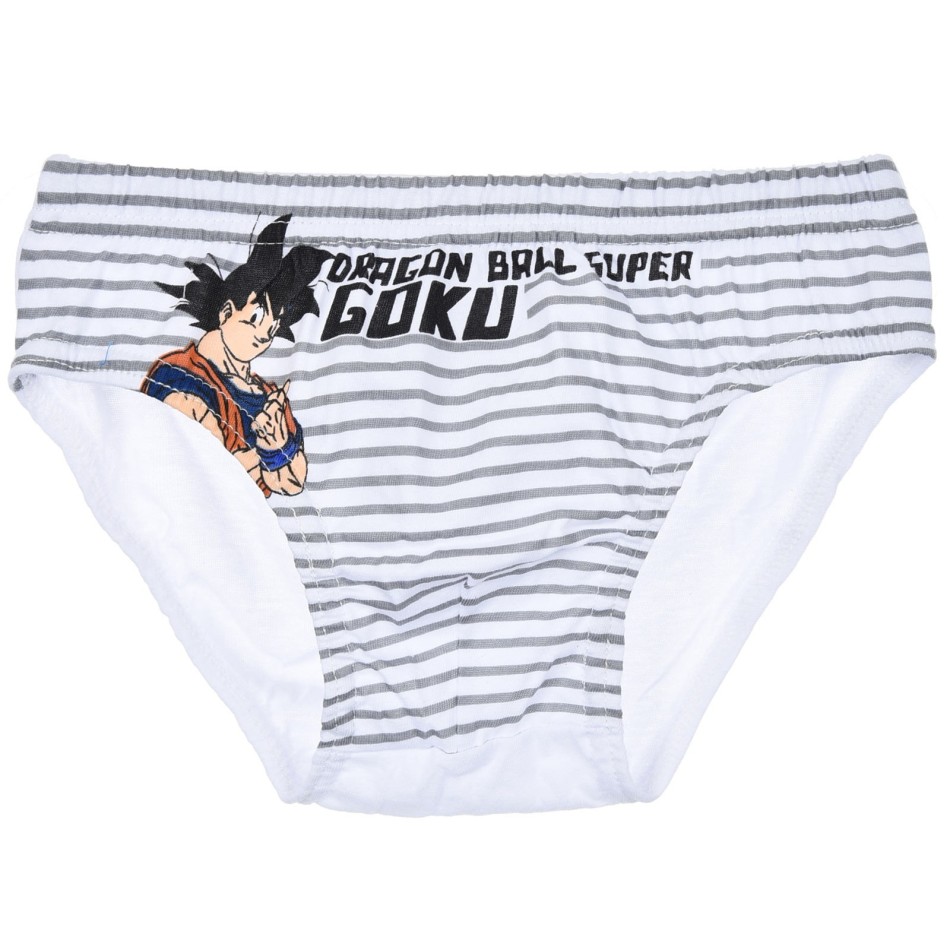 Set om 3 Dragon Ball Super Boy's Briefs - Bekväm bomull - Goku-motiv - Underkläder för barn Officiell licens