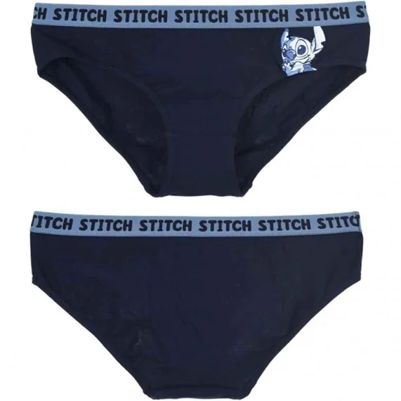 Set di 2 slip da donna in cotone Stitch Disney (Mutandine) French Market chez FrenchMarket