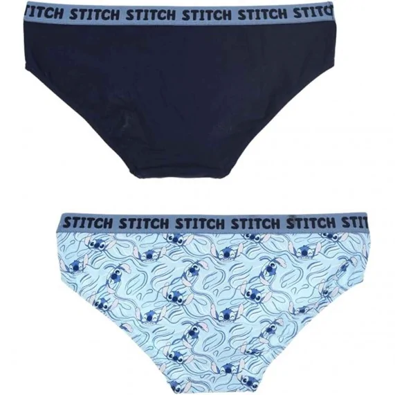 Set di 2 slip da donna in cotone Stitch Disney (Mutandine) French Market chez FrenchMarket
