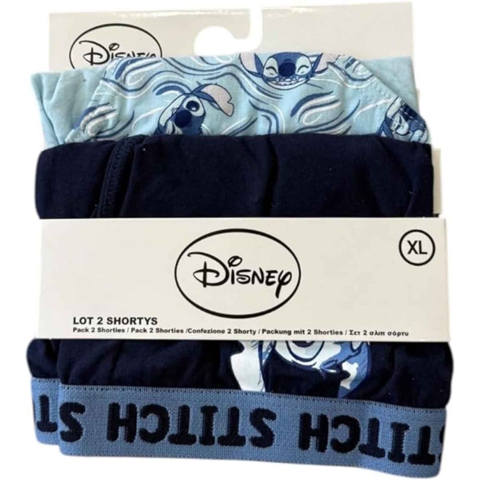 Set om 2 Disney Stitch damkalsonger - Bekväm bomull - Elastisk midja - Officiella underkläder