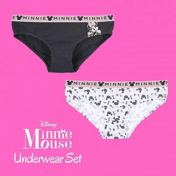 Set di 2 slip da donna in cotone "Minnie Disney (Mutandine) French Market chez FrenchMarket