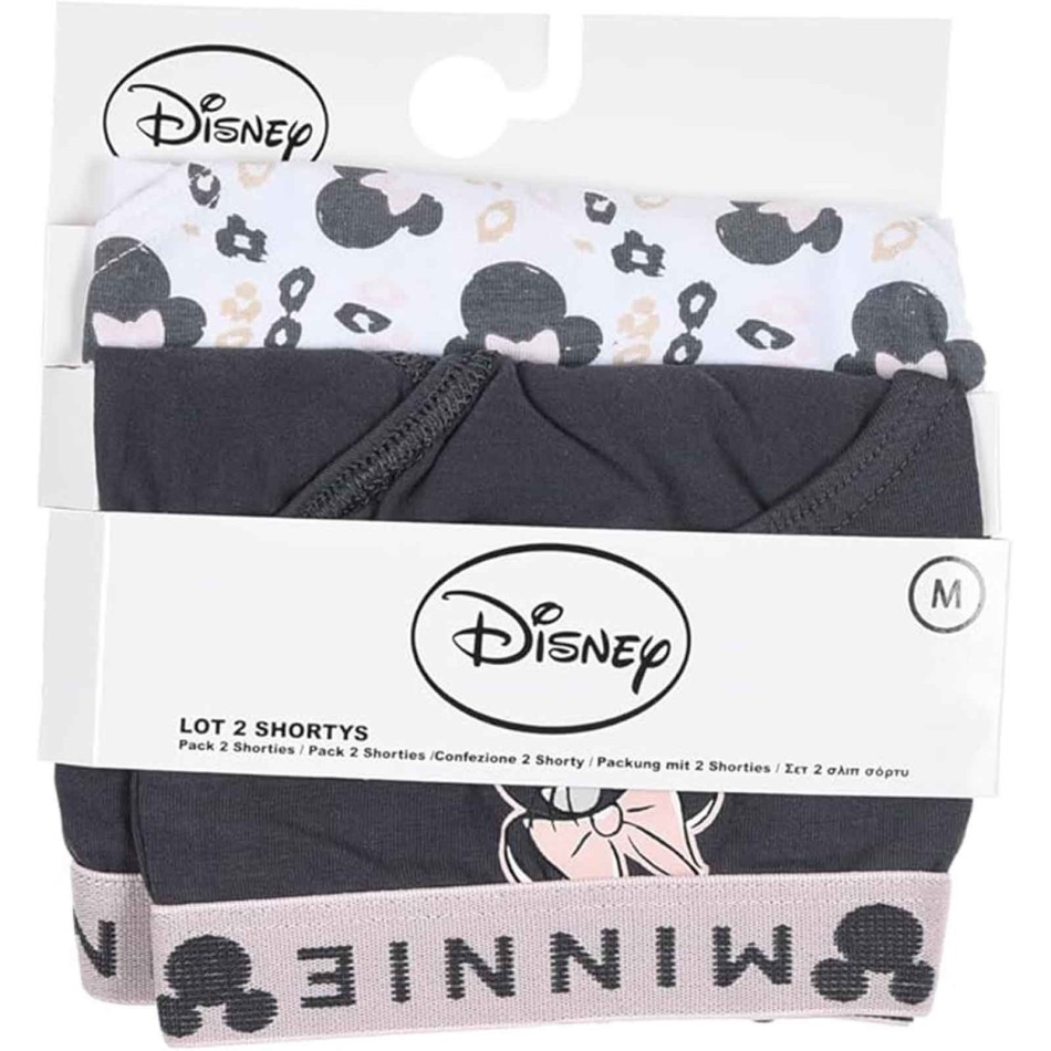 Set om 2 Disney Minnie damtrosor - Mjuk bomull - Elastisk midja - Underkläder Officiell Licens