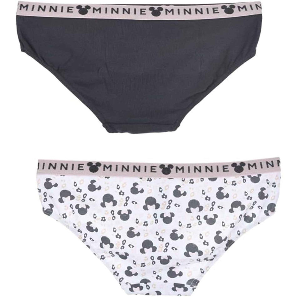 Set om 2 Disney Minnie damtrosor - Mjuk bomull - Elastisk midja - Underkläder Officiell Licens