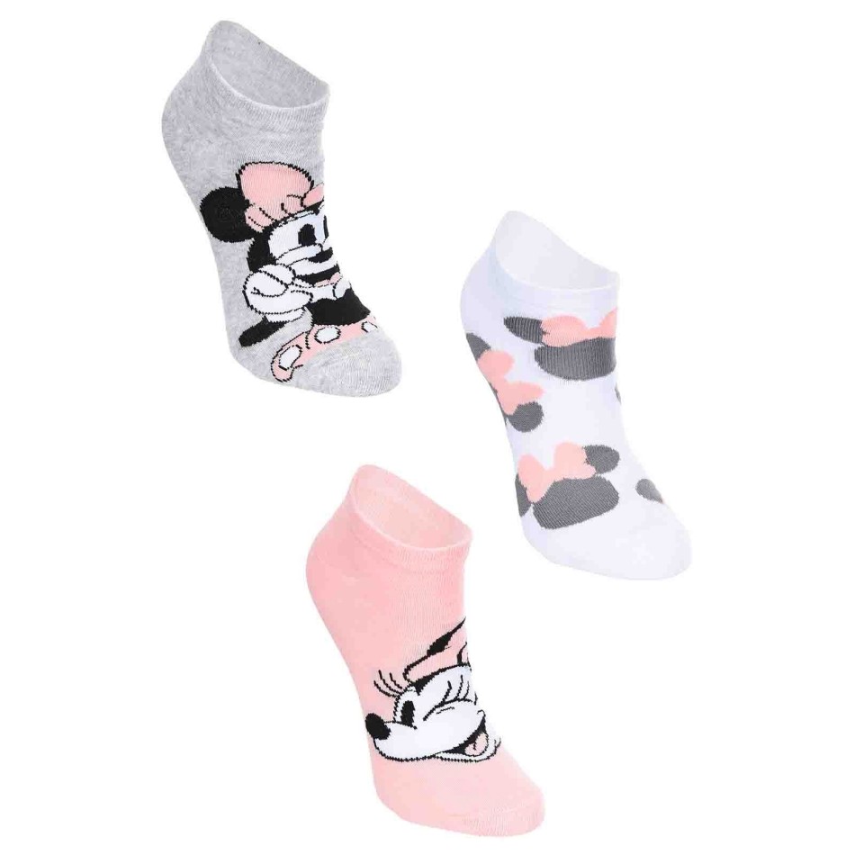 Lot de 3 Paires de Socquettes Femme Coton "Minnie Mouse" (Chaussettes) French Market chez FrenchMarket