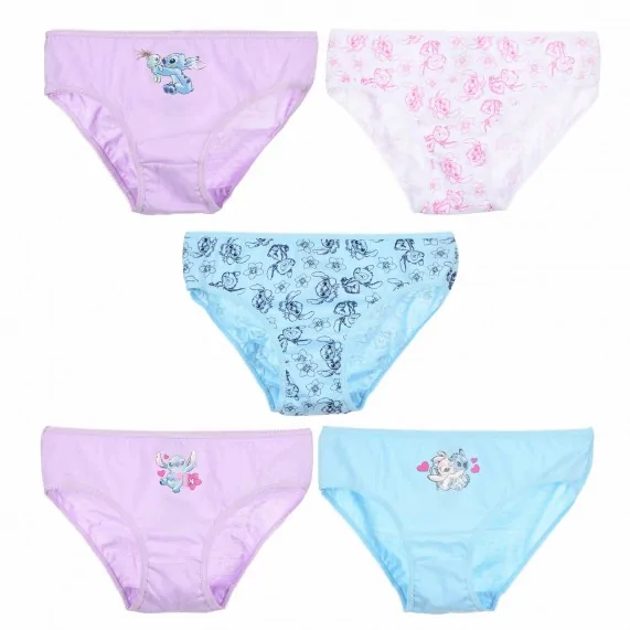 Set of 5 "Lilo & Stitch" Disney Cotton Girl Panties (Panties) French Market on FrenchMarket