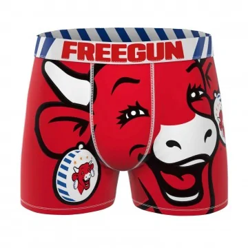 Boxer Mann Baumwolle "La Vache qui rit" (Die Kuh, die lacht) (Boxershorts Mann) Freegun auf FrenchMarket