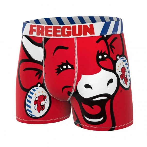 Boxer Mann Baumwolle "La Vache qui rit" (Die Kuh, die lacht) (Boxershorts Mann) Freegun auf FrenchMarket